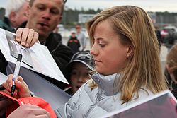 Susie Stoddart April 2008 at the Hockenheimring