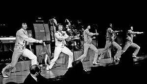 The Osmonds performing in Hamburg; 1970s (l-r): Alan, Merrill, Donny, Jay and Wayne