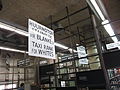 Taxi rank sign in entrance hall