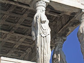 Il soffitto della loggia delle Cariatidi