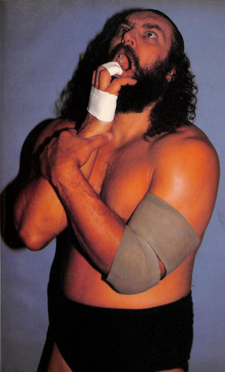 <span class="mw-page-title-main">Bruiser Brody</span> American professional wrestler and homicide victim (1946–1988)