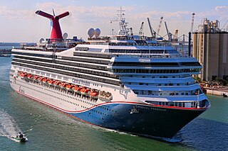 <i>Carnival Freedom</i> Conquest-class cruise ship operated by Carnival Cruise Line