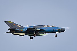 Chengdu F-7 BG fighter aircraft of Bangladesh Air Force