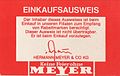 MEYER-Firmenausweis (von vorne)