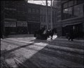 Horsedrawn sleigh on Rideau Street, Ottawa, in front of M. Bilsky and Son store, February 5, 1910