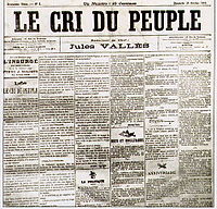 La une du tout premier numéro, lors de sa reparution en 1883 (dimanche 28 octobre).