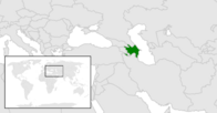 Карта, що показує місце розташування Азербайджану