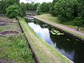 Canal branch in Summerlee Heritage Park