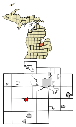 Location of St. Charles, Michigan