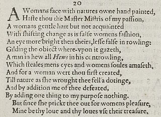 <span class="mw-page-title-main">Sonnet 20</span> Poem by William Shakespeare