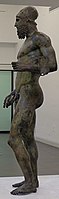 An Ancient Greek warrior in bronze. Riace Bronzes, c.450 B.C.