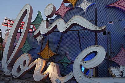 Letters from the Moulin Rouge, rearranged to spell "in love" (2017)