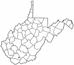 Location of Itmann, West Virginia