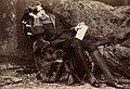 Image 6Oscar Wilde reclining with Poems, by Napoleon Sarony, in New York in 1882. Wilde often liked to appear idle, though in fact he worked hard; by the late 1880s he was a father, an editor, and a writer.