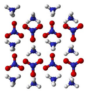 Ammonium nitrate Chemical compound with formula NH4NO3