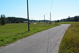 De hoofdweg tussen Holmön en Ängesön