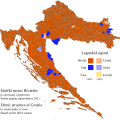 Ethnicities by municipality in Croatia in 2021