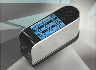 <span class="mw-page-title-main">Glossmeter</span> Instrument for measuring specular reflection gloss