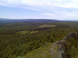 South view from Mount Kurtashtau in Uchalinsky District