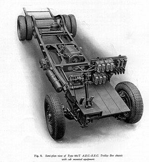 AEC 661T British two-axle double deck trolleybus chassis