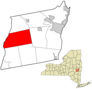 Location in Albany County and the state of New York.