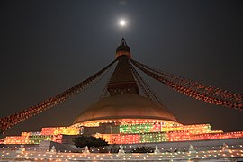 Boudhanáth v den úplňku a Buddhajayanti