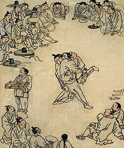 A sportág Kim Hongdo 18. századi rajzán