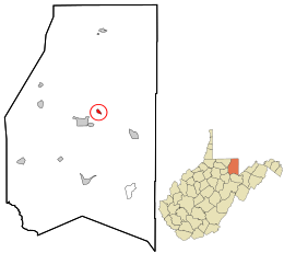 Location in Preston County and the state of West Virginia.