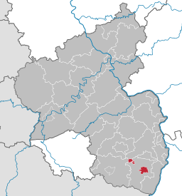 Läget för Landau in der Pfalz i Rheinland-Pfalz