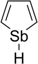 Structural formula of stibole with an explicit hydrogen