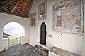 English: Gothic frescos at the west wall inside the porch Deutsch: Gotische Fresken an der Westwand in der Vorhalle