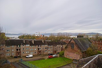 The church and surrounding buildings looking towards Ferguson Marine