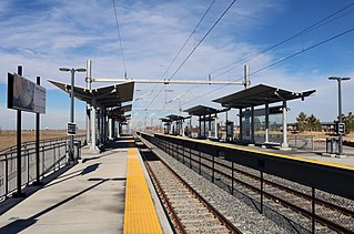 <span class="mw-page-title-main">61st & Peña station</span> Commuter rail station in Denver, Colorado