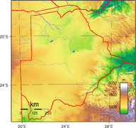 Рельєф Ботсвани