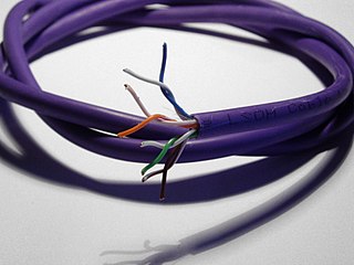 <span class="mw-page-title-main">Category 5 cable</span> Unshielded twisted pair communications cable