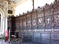 Artistic wood piece of furniture called casserizio in the Cathedral