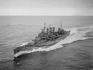 HMS <i>Kent</i> (54) County-class heavy cruiser built in the late 1920s