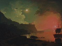 Le Vésuve depuis Posíllipo, Joseph Wright, 1788.