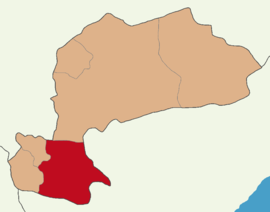 Map showing Ermenek District in Karaman Province