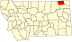 State map highlighting Daniels County