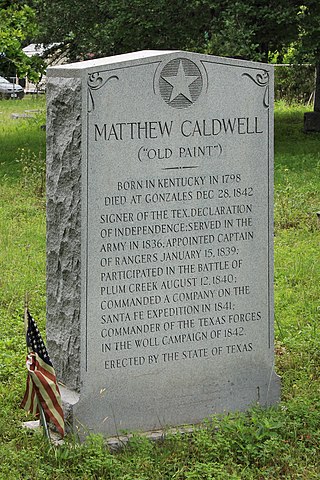 <span class="mw-page-title-main">Mathew Caldwell</span> Texas settler