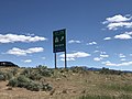 Southern end of SR64, as seen from southbound I-15. Signage on the northbound side of the freeway includes a reference to WEST US 50 (May 2020)