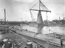 USS G-4 at the William Cramp & Sons shipyard in Philadelphia in October 1912 Uss G-4 1914.jpg