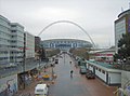 New Wembley Stadium looking south, down the new Olympic Way, January 2007