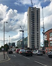 Angel Gardens, Manchester. On-site but incomplete at the time of liquidation. Angel Gardens site.jpg