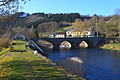 Stenen brug over het riviertje de Our in Ouren