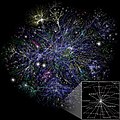 Image 12A visualization of the various routes through a portion of the Internet. Partial map of the Internet based in 2005. (from Contemporary history)