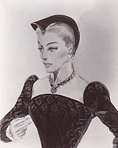 Drawing of a woman in a dress