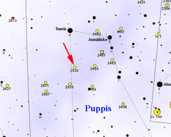 The location of NGC 2527 in the sky NGC 2527 map.png