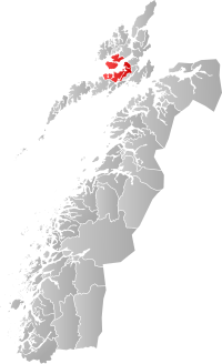 Kart som viser Hadsel kommune.